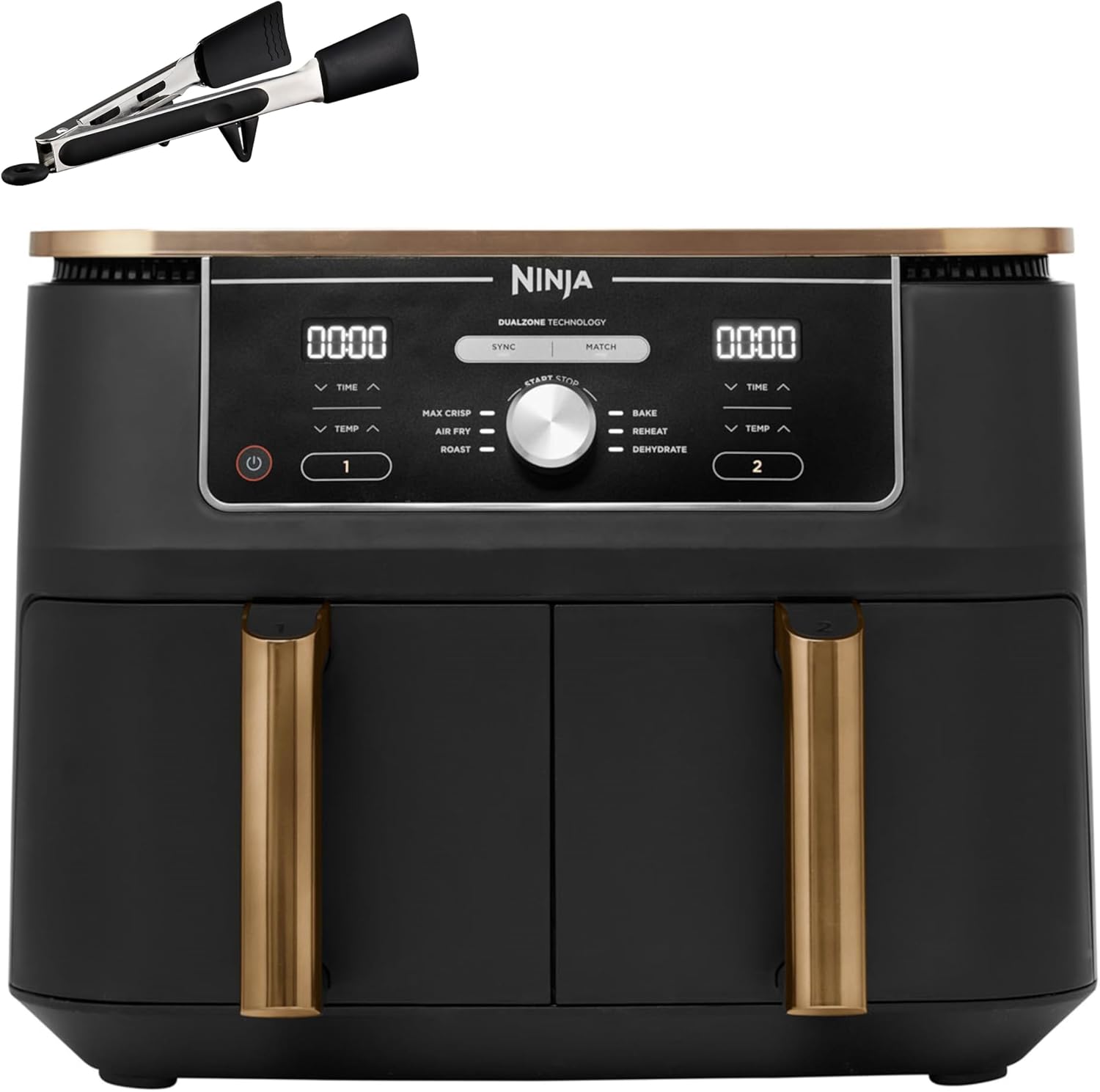 Kit de cuisine : Airfryer Ninja 6 en 1 à double panier 9,5 L + Livre de plus de 100 recettes